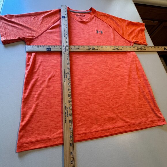 Under Armour Tee Mens XL Orange Loose Fit Heatgear Athleisure - Picture 5 of 8